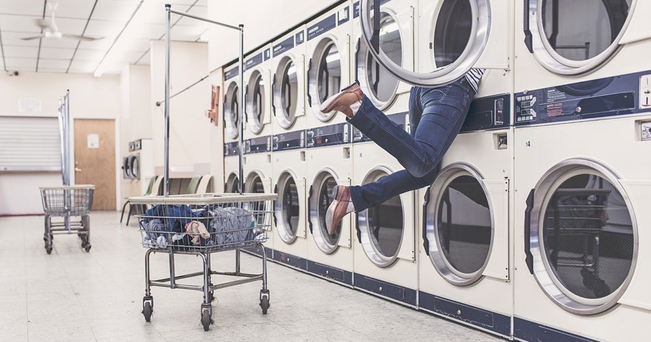 Woman On A Washer
